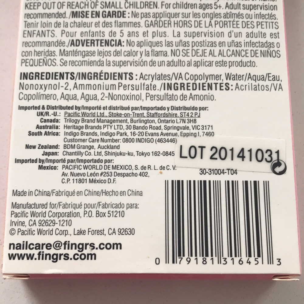 💕 Fing’rs Girlie Nails 24 Stick-On Nails New In Packaging - Picture 8 of 9